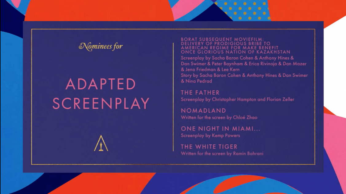 FINAL 2021 Oscar Predictions: ADAPTED SCREENPLAY – AwardsWatch